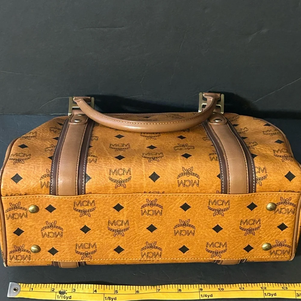 MCM Visetos Cognac Handbag - Picture 5 of 14